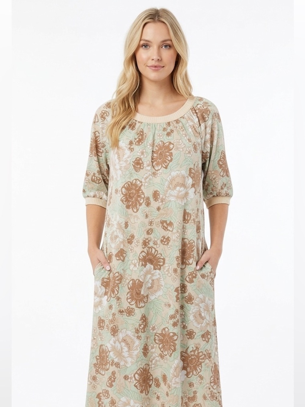 Vintage Floral Midi Dress with Pockets from Saks fifth avenue size medium